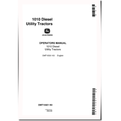 1010 U Diesel Utility Tractors (SN: up to 031000) (North America) Operators Manual (OMT15501)