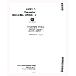 690ELC Crawler Excavators (SN: from 559603) Operators Manual (OMT162125)