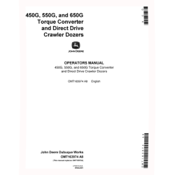 450G, 550G and 650G Crawler Dozers Operators Manual (OMT163974)