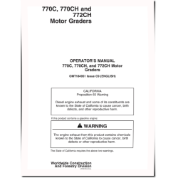 770C, 770CH and 772CH Motor Graders Operators Manual (OMT184951)
