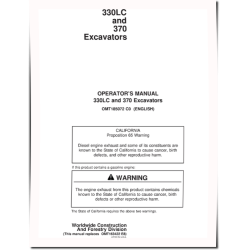 330LC and 370 Crawler Excavators Operators Manual (OMT185072)