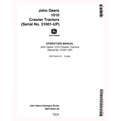 1010 Diesel and Gasoline Crawler Tractors (SN:31001-42000) Operators Manual (OMT18525)