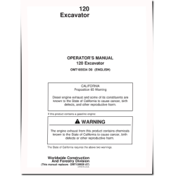 120 Crawler Excavators Operators Manual (OMT185534)