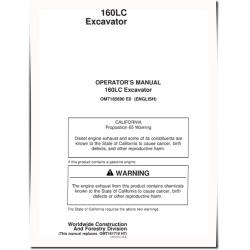 160LC Crawler Excavators Operators Manual (OMT185690)