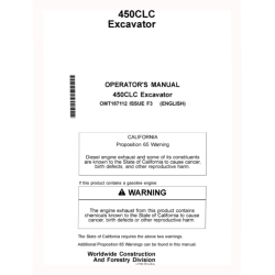 450CLC Crawler Excavators Operators Manual (OMT187112)