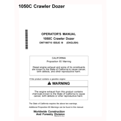 1050C Crawler Dozers Operators Manual (OMT190710)