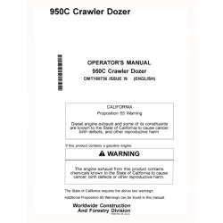 950C Crawler Dozers Operators Manual (OMT190736)