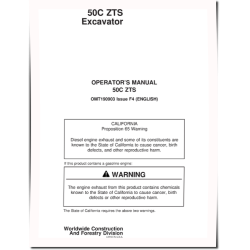 50C ZTS Compact Excavators Operators Manual (OMT190903)