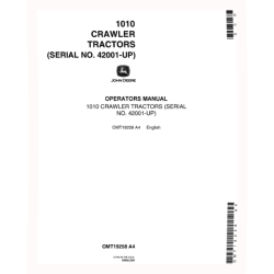 1010 Diesel and Gasoline Crawler Tractors (SN: from 42001) Operators Manual (OMT19258)