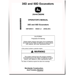 35D and 50D Compact Excavators Operators Manual (OMT209413)