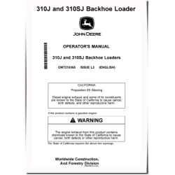 310J and 310SJ Backhoe Loaders Operators Manual (OMT210365)