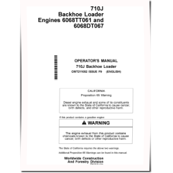 710J Backhoe Loaders with 6068TT061 and 6068DT067 Engines Operators Manual (OMT211052)