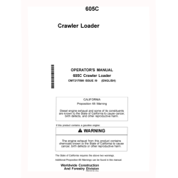 605C Crawler Loaders Operators Manual (OMT217598)