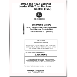 310SJ and 410J Backhoe Loaders w.Total Machine Control (TMC) Operators Manual (OMT219550)