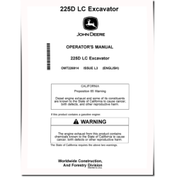 225DLC Crawler Excavators Operators Manual (OMT226914)
