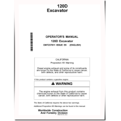 120D Crawler Excavators Operators Manual (OMT237811)