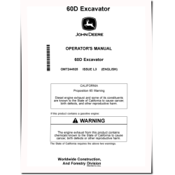 60D Compact Excavators Operators Manual (OMT244925)
