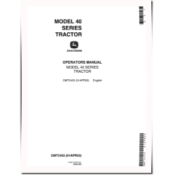 40 Tricycle Tractors (North America) Operators Manual (OMT2455)