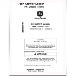 755K Crawler Loaders (SN: E192242 - 339206) Operators Manual (OMT285975)
