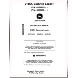 315SK (SN from C219607, D229820) Backhoe Loaders Operators Manual (OMT305682)