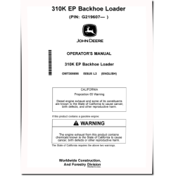 310K EP (PIN from 1T0310EK_ _G219607) Backhoe Loaders Operators Manual (OMT305695)