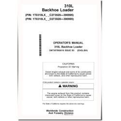 310L (SN. from C273920, D273920) Backhoe Loaders Operators Manual (OMT357550X19)