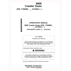 950K Crawler Dozers (SN. from C310401) Operators Manual (OMT369304X19)