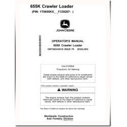 655K Crawler Loaders (SN: from F339207) Operators Manual (OMT382343X19)