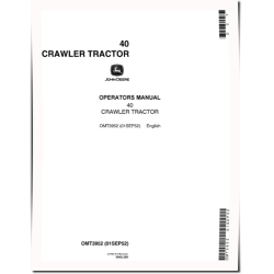 40 Crawler Tractors (SN: up to 062263) (North America) Operators Manual (OMT3952)