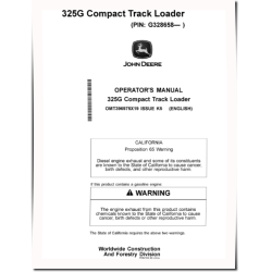 325G Compact Track Loaders (SN: from G328658) Operators Manual (OMT396975X19)