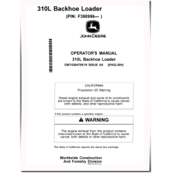 310L (PIN from 1T0310LX_ _F390996) Backhoe Loaders Operators Manual (OMT426479X19)