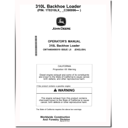 310L (PIN from 1T0310LX_ _C390996) Backhoe Loaders Operators Manual (OMT446049X019)
