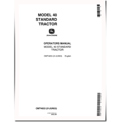 40 Standard Tractors (North America) Operators Manual (OMT4653)