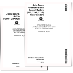 770 (JD770) Motor Graders set of Operators Manuals (OMT60902)