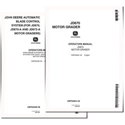 670 (JD670) Motor Graders set of Operators Manuals (OMT62664)