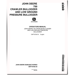 750 Crawler Dozers Operators Manual (OMT76786)