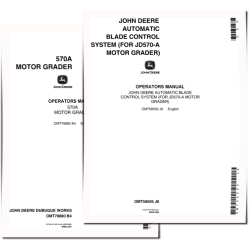 570A Motor Graders set of Operators Manuals (OMT78880)