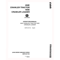 450E Crawler Dozers and 455E Crawler Loaders Operators Manual (OMT81347)