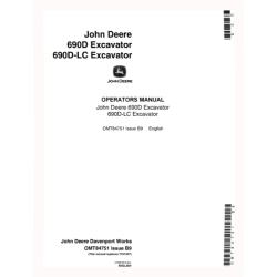 690D and 690DLC Crawler Excavators (SN: up to 527775) Operators Manual (OMT84751)