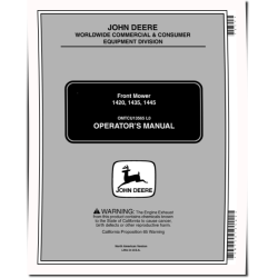 1420, 1435 and 1445 Front Mowers (SN: 010001 - 020000) (North America) Operators Manual (OMTCU13565)