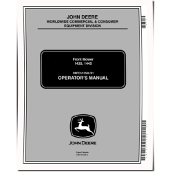 1435 and 1445 Front Mowers (SN: 010001 - 020000) (Export Edition) Operators Manual (OMTCU13566)