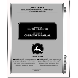 1420,1435,1445(030001-040000), 1545(010001-020000), 1565(020001-030000) Front Mower (N.America) Operators Manual (OMTCU17249)