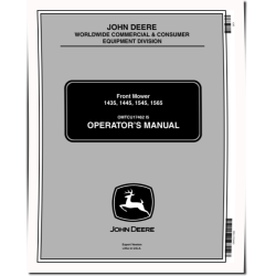 1435,1445 (SN:040001-060000), 1545(SN:020001-040000), 1565(SN:030001-050000) Front Mower (Export) Operators Manual (OMTCU17462)