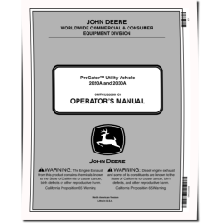 ProGator 2020A and 2030A Utility Vehicles (SN: 010001 - 050000) (North America) Operators Manual (OMTCU22309)