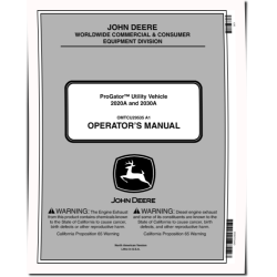 ProGator 2020A and 2030A Utility Vehicles (SN: 050001 - 060000) (North America) Operators Manual (OMTCU29535)