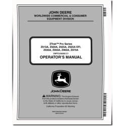 ZTrak Pro Z910A, Z920A, Z925A, Z930A, Z950A, Z960A, Z970A Zero-Turn Mowers (North America) Operators Manual (OMTCU30355E)