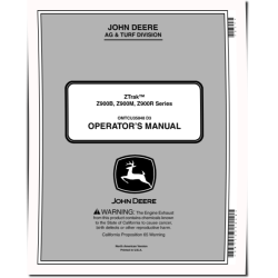 ZTrak Z915B, Z920M/R, Z925M, Z930M/R, Z950R, Z960R, Z970R Zero-Turn Mowers (North America) Operators Manual (OMTCU35848E)