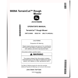 TerrainCut 9009A Rough Mowers (SN: 010001 - 020000) (North America) Operators Manual (OMTCU36993)
