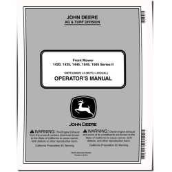 1420,1435,1445 (SN:130001-), 1545 (SN:110001-), 1565 (SN:120001-) Ser.II Front Mower (N.America) Operators Manual (OMTCU38023)
