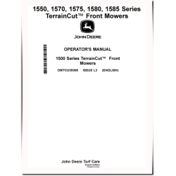 1550, 1570, 1575, 1580 and 1585 TerrainCut Front Mowers (SN:010001-020000) (Export) Operators Manual (OMTCU39308)